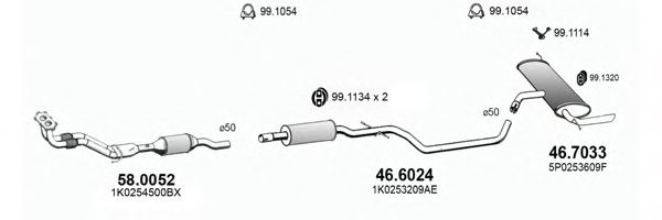 ASSO ART3652 Exhaust System
